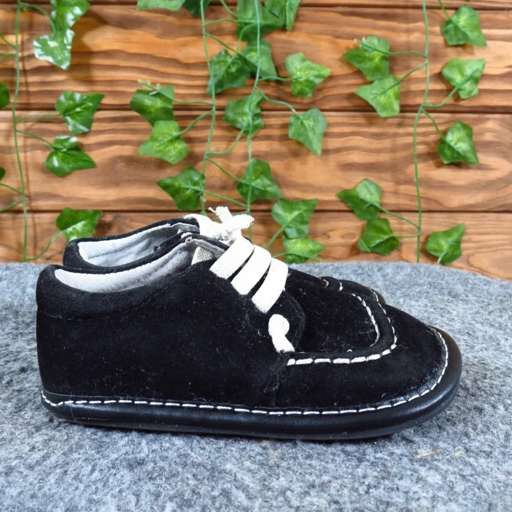 Jack and Lily My Shoes Unisex Baby Oxford Shoes 12-18M First Walkers Black Suede